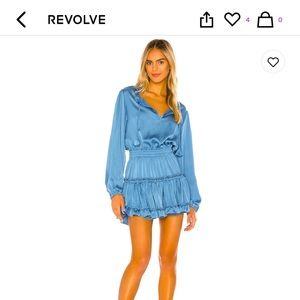 Revolve Misa Lorena Dress in Denim Steel